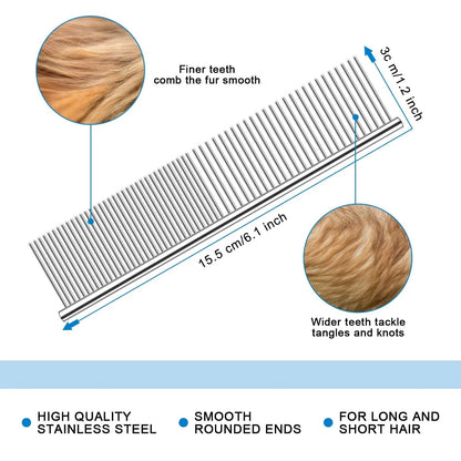 🐾 Professional Deshedding Tool for Dogs & Cats – Gentle, Efficient & Fur-Free Home ✨💖（Big Sale）