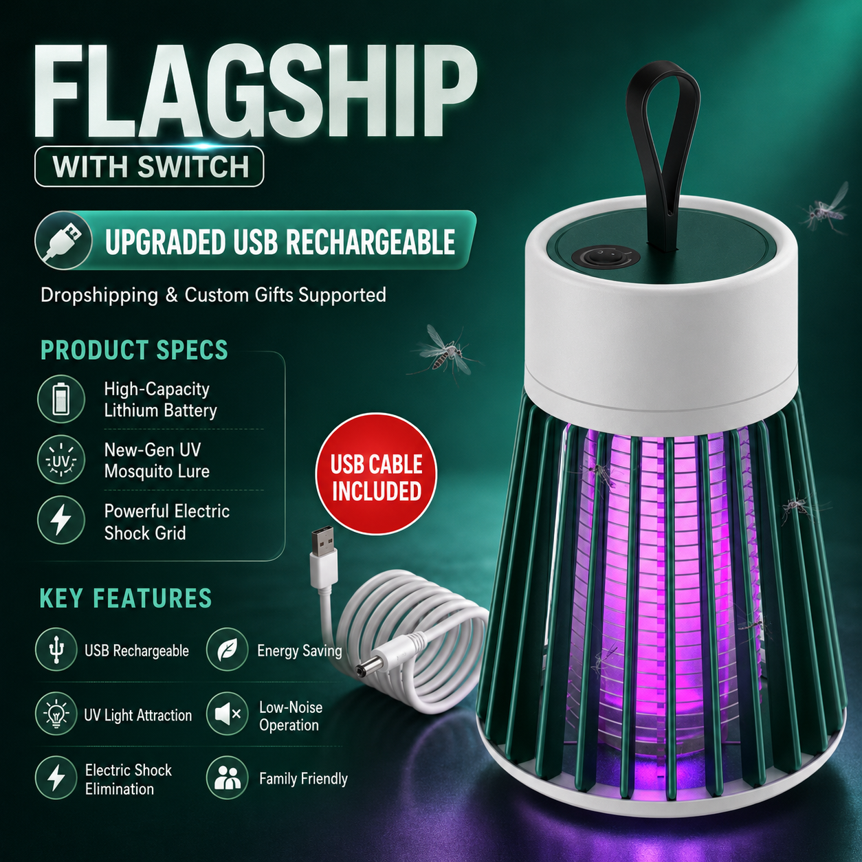 Last Day 🔥Buy 3 get 1 Free💎 Light Up Your Nights, Mosquitoes Away.（Big Sale）