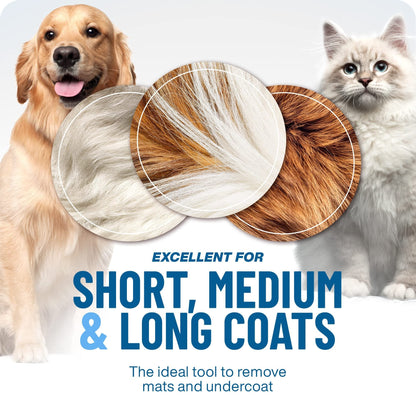 🐾 Professional Deshedding Tool for Dogs & Cats – Gentle, Efficient & Fur-Free Home ✨💖（Big Sale）