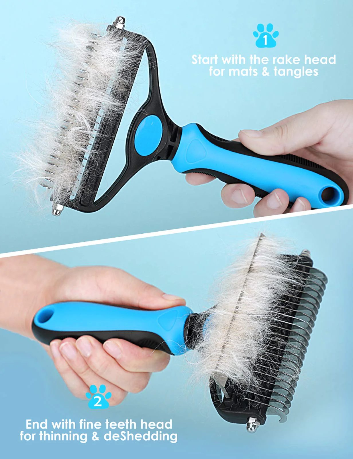 🐾 Professional Deshedding Tool for Dogs & Cats – Gentle, Efficient & Fur-Free Home ✨💖（Big Sale）