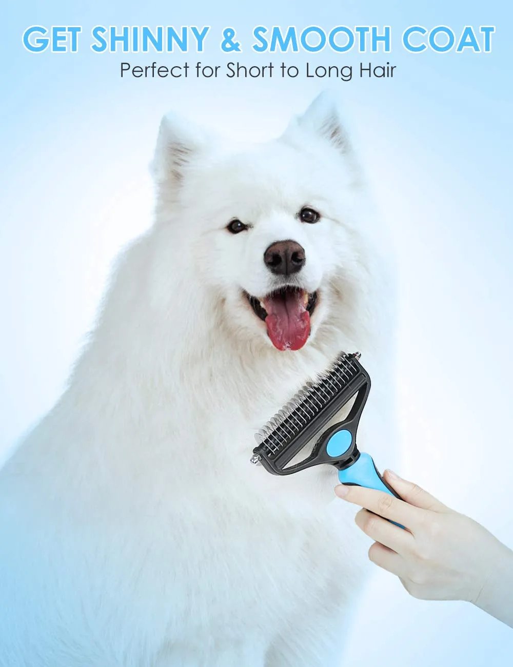 🐾 Professional Deshedding Tool for Dogs & Cats – Gentle, Efficient & Fur-Free Home ✨💖（Big Sale）